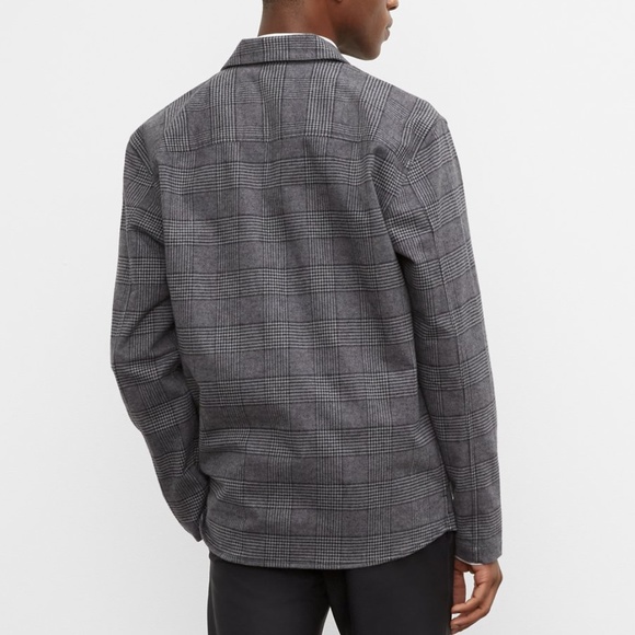 Long Sleeve Moleskin Plaid Overshirt - New With Tags - NEVER WORN - Black Base - Picture 2 of 5